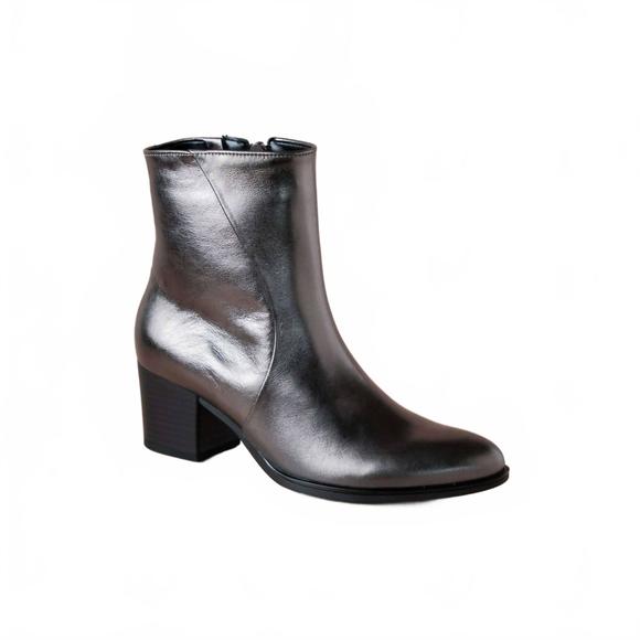 NEW GABOR women's ankle high heel boots in pewter - Picture 1 of 2